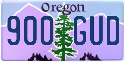 OR license plate 900GUD