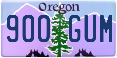 OR license plate 900GUM
