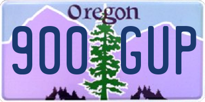 OR license plate 900GUP