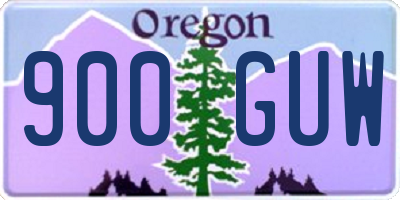 OR license plate 900GUW