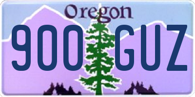 OR license plate 900GUZ