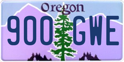 OR license plate 900GWE