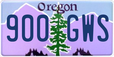 OR license plate 900GWS