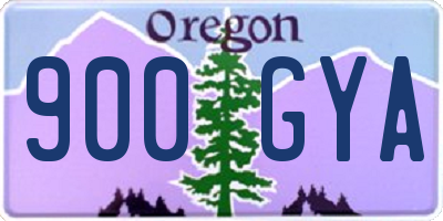 OR license plate 900GYA