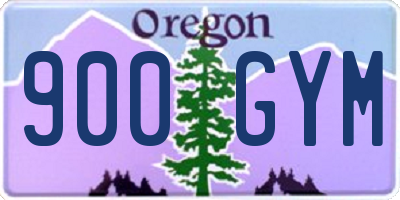 OR license plate 900GYM
