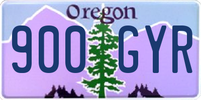 OR license plate 900GYR