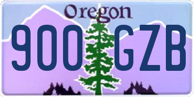 OR license plate 900GZB