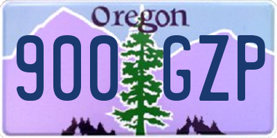 OR license plate 900GZP