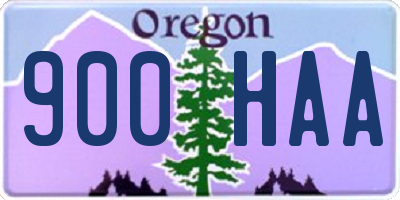 OR license plate 900HAA