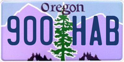 OR license plate 900HAB