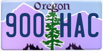OR license plate 900HAC