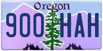 OR license plate 900HAH