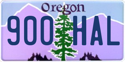 OR license plate 900HAL