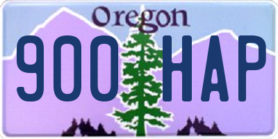 OR license plate 900HAP