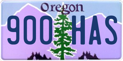 OR license plate 900HAS