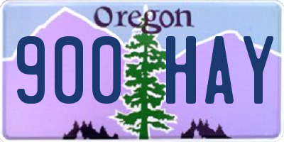 OR license plate 900HAY