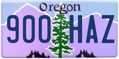 OR license plate 900HAZ