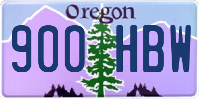 OR license plate 900HBW