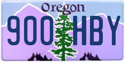OR license plate 900HBY