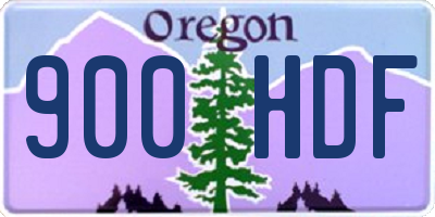 OR license plate 900HDF