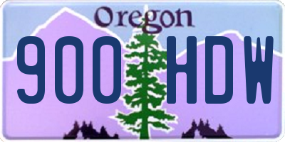 OR license plate 900HDW