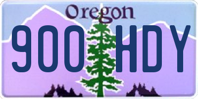 OR license plate 900HDY