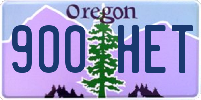 OR license plate 900HET