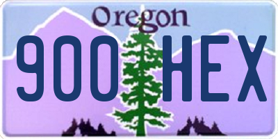 OR license plate 900HEX