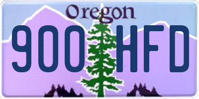 OR license plate 900HFD