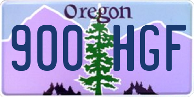 OR license plate 900HGF