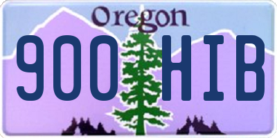 OR license plate 900HIB
