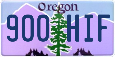 OR license plate 900HIF