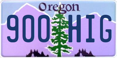OR license plate 900HIG