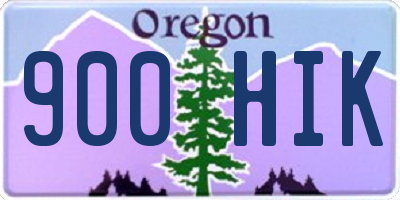 OR license plate 900HIK