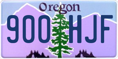OR license plate 900HJF