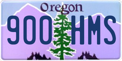 OR license plate 900HMS