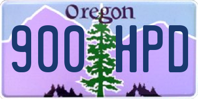 OR license plate 900HPD