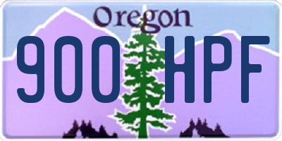 OR license plate 900HPF