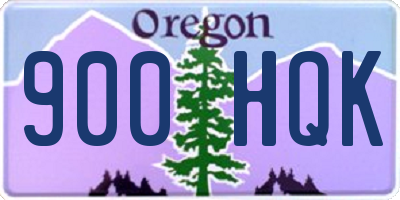 OR license plate 900HQK