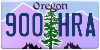 OR license plate 900HRA