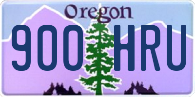OR license plate 900HRU