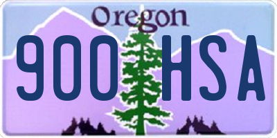 OR license plate 900HSA
