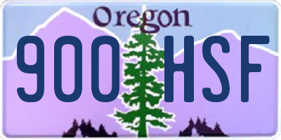 OR license plate 900HSF