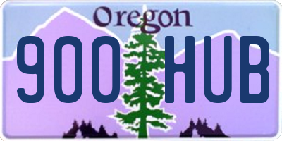 OR license plate 900HUB