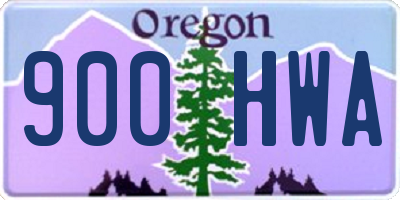 OR license plate 900HWA