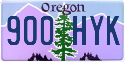 OR license plate 900HYK
