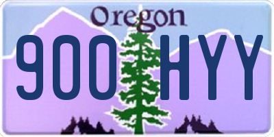OR license plate 900HYY
