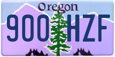 OR license plate 900HZF