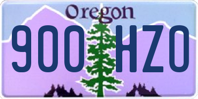 OR license plate 900HZO