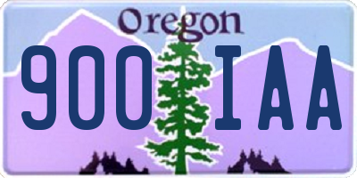 OR license plate 900IAA